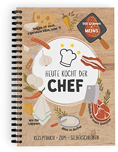KuschelICH Rezeptbuch Din A5 zum Selberschreiben - Ringbuch mit Register & abwischbarem Cover