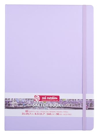 Talens Art Creation Sketchbook 80 Sheets, 21 cm x 30 cm, Pastel Violet