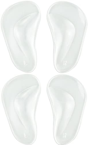 2pairs Clear Gel Arch Support Insoles, Orthotic Insoles Silicone Orthopedic Foot Insoles Flat Feet Arch Support Plantar Fasciitis Shoe Arch Support Gel High Heel Inserts Cushion Pads for Women Men