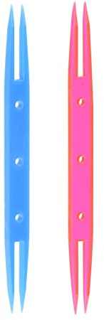 sourcing map 2Stk Tatting Shuttles 87x7x3mm Bunte Plastik Shuttles Transparentes Rosa Seeblau