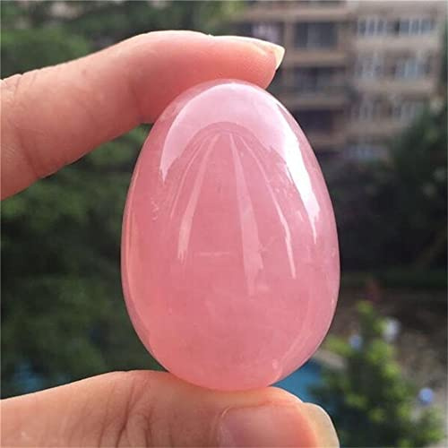 Bola De Huevo De Cristal De Cuarzo Rosa Natural, Esfera Mágica, Cono Curativo, Piedra De Ejercicio,M 40x30mm
