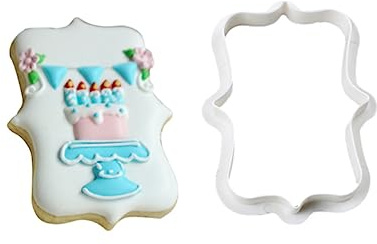 HEMOTON 8pezzi Stampi per Biscotti Cornice in Plastica Formine per Biscotti e Pasta Strumenti per Cottura Fai da Te per Impasto Fondente e Decorazione di Torte