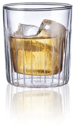 MasterPro Foodies Mixology - Juego de 2 Vasos de 290 ml - Fabricados en Resistente Vidrio Borosilicato Doble Pared - Elegantes Vasos Ideales para Cualquier Ocasión