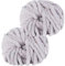 Hengrongshen Flauschige Wolle,2Stück 500g Hellgrau Kuschelwolle,Wolle Dick,Wolle Dickes Garn Flauschig,Chunky Wool,Wolle zum Häkeln Kann zum Stricken von Decken,Schals und Mützen Verwendet Werden