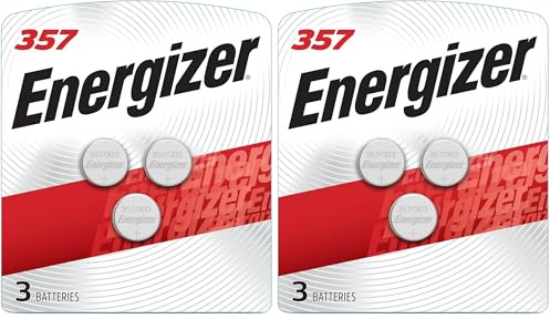 Energizer LR44 Battery, Silver Oxide 303, 357, AG13, or SR44 1.5 Volt Batteries (1 Battery Count) - Packaging May Vary (Pack of 2)
