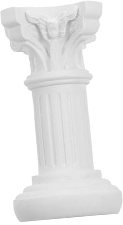 PRETYZOOM Kleiner Römische Säule aus Kunstharz, Weiße Statue, 1 Stück