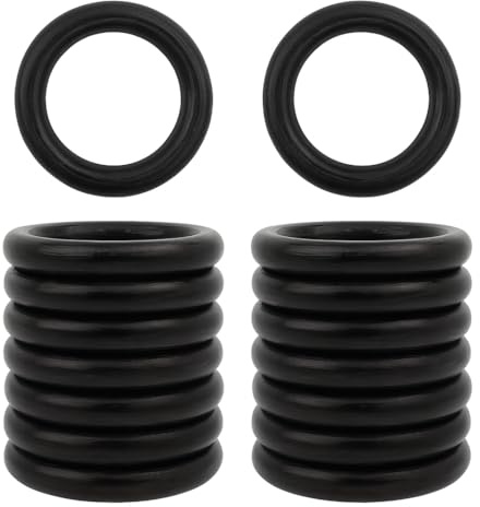 Mandala Crafts 65mm Black Wooden Macrame Rings Supplies – 40 Natural Wood Circles for Jewelry Making