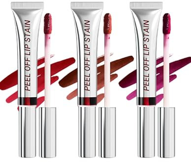 Erinde 3 Colors Peel Off Lip Liner Stain, Long Lasting Waterproof Lip Tattoo, Matte Finish Transfer-Proof Lip Stain for All Day Wear, Highly Pigmented Nude Lip Color, Vegan & Cruelty-Free #SET-B