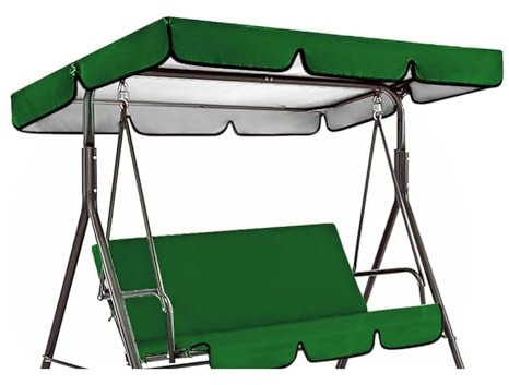 Tela Oxford Recubierta De Plata 600D Toldo Columpios Exteriores para Jardin Resistente ai Viento Y ai Desgarro Toldo Balancin De Jardin,Green-195 * 125 * 15cm