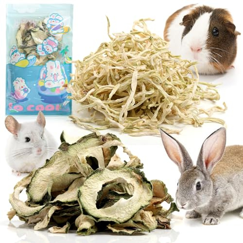 Abizoo Rabbits Chew Treats Natural Papaya Chew Toys for Bunny – Healthy, Tasty Snack for Guinea Pig Rabbit Chinchilla, Supports Digestion and Dental Care