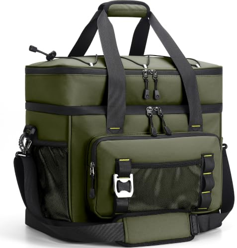 Youngoa Glaciere Souple Isotherme, 40L Grand Sac Glacière Pliable, Sac Isotherme Imperméable à Double Couche Sac Pique Nique