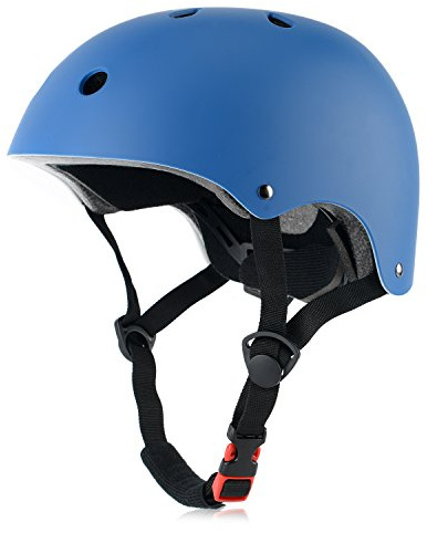 Kids Bike Helmet, Adjustable and Multi-Sport, from Toddler to Youth, 3 Sizes (Blue)