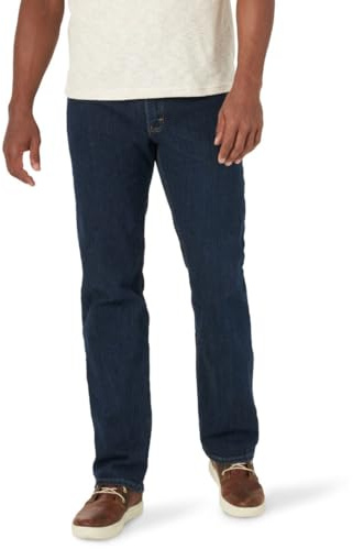 Wrangler Authentics herr Big & Tall Classic Comfort Waist Jeans, Ljus, stonewashed, 30W / 34L