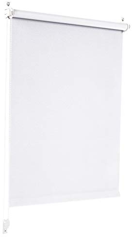 Verdunkelungsrollo Klemmfix ohne Bohren 75cm x 150cm Weiß Verdunklungsrollo Fensterrollo Rollo Seitenzugrollo Klemmrollo für Fenster & Tür