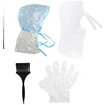 minkissy 5pcs Disposable Hair Dye Kit Cap Hair Coloring Tools Set Salon Dye Kit for Barber Shop
