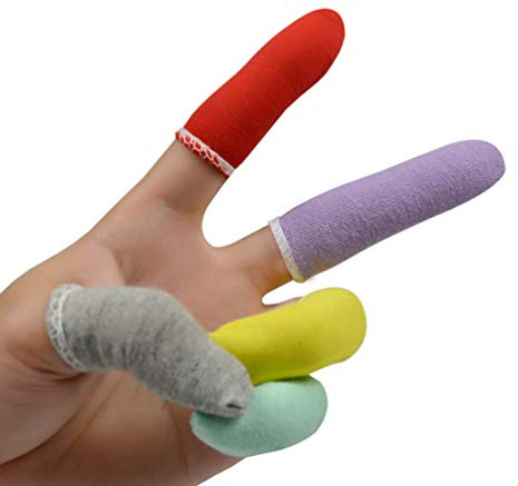 PRETYZOOM Finger Cover Breathable Finger Protective Cover Sweat-Absorb Fingertip Sleeves for Work Lightweight Sleeves for Men and Women Easy to Wear and Carry