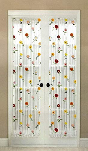 Par de Cortinas visillos para Ventana y Puerta confeccionadas – 60/80 x 150 cm 60/80 x 240 cm – a Medida (80 x 240 cm)