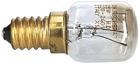 Lampe E14 25 W compatible avec Liebherr 6070024 - Diamètre : 25 mm - Pour réfrigérateur