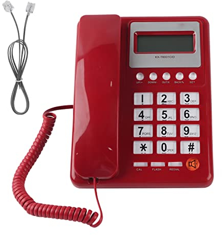Schnurgebundenes Telefon, Desktop Festnetztelefon mit großen Tasten, Anruferidentifizierung, Wahlwiederholung, verkabeltes Telefon Festnetztelefon für Zuhause Büro Hotel