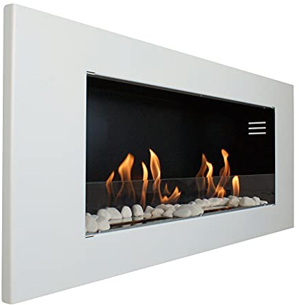 Kaminbau Mierzwa Gelkamin Ethanolkamin Kaminofen Aurora Luxus Royal Weiß Glanz