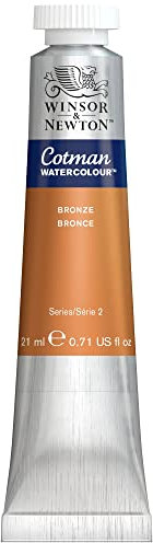Winsor & Newton 0308058 Cotman Metallic Aquarellfarbe Studio Wasserfarben, lebendige hochwertige Farben mit sehr guten Verarbeitungseigenschaften, 21ml Tube - Bronze