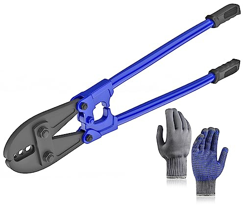 SPENDINS Herramienta de estampación manual de 30 pulgadas, herramienta de crimpado de cuerda de alambre para cables de 5/32 pulgadas, 1/4 pulgadas, 5/16 pulgadas, crimpadora resistente con diseño de