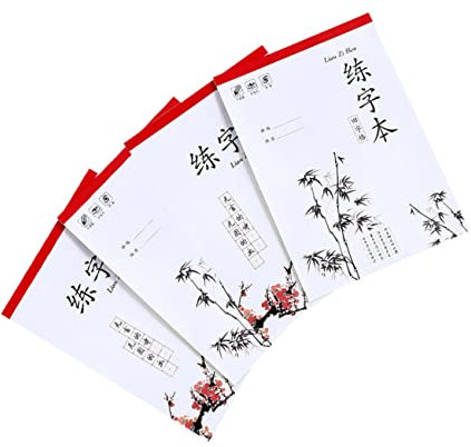 Ciieeo 4 Pièces Cahier Exercices De Calligraphie Chinoise Cahier Entraînement Pour Garçon Fille Lot De Exercices