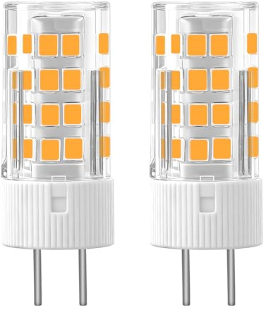 LUHMQ GY6.35 G6.35 Bi-Pin LED Lampen 3W(≙ 30W Halogen)300 Lumen - AC/DC12V-24V für Schreibtischlampen & Küchenbeleuchtung,Kronleuchter,Landschaftslicht & Wohnzimmer,Haushalt (Warmweiß 3000k, 2 Stück)