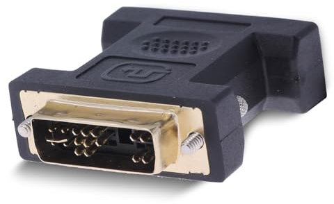 REY Adattatore DVI-A (12+5) maschio a VGA Hembra, Nero