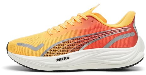 PUMA Herren Velocity Nitro 3 Laufschuhe 42.5 Sun Stream Sunset Glow White Orange Pink