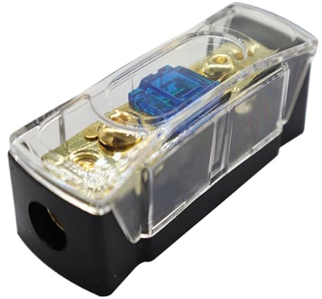 manhegari Porte-fusibles audio de voiture - Bloc de distribution automobile - Caisson de basses - Accessoires de montage pour camionnette, camping-car, SUV, van Berline