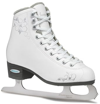 Bladerunner Ice by Rollerblade Aurora Women's Adult Figure Ice Skates, White and Silver