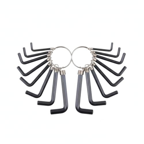 USPL Allen Key Set L Shape Hex Wrench for Bike Socket Furniture & DIY High Strength Steel Torx Hardware 16pc with Key Ring