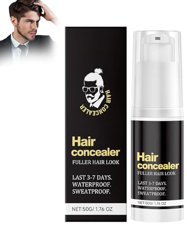 Crema de relleno para la línea del cabello, 50 g, corrector para el cabello, crema para la raíz, polvo completo, corrector de pelo, resistente al agua, costuras opacas, voluminizadora, cubre el
