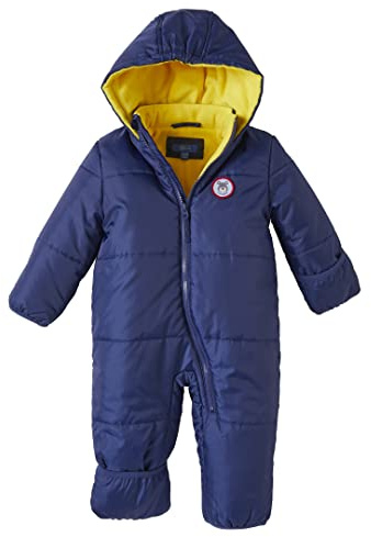 iXtreme Boys Baby Snowsuit - Wind and Water Resistant Insulated Fleece Bunting Infant Snowsuit Newborn Winter Coats, Size 9-12 Months, Navy