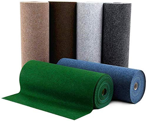 Prato Sintetico da Esterno Drenante - Farbwunder Pro - Tappeto Erba Sintetica per Terrazzo - Moquette da Esterno a Rotoli in Vari Colori, al Metro - 133x100 cm - Verde scuro