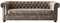 DELIFE Couch Chesterfield 3-Sitzer Vintage Taupe Abgesteppt