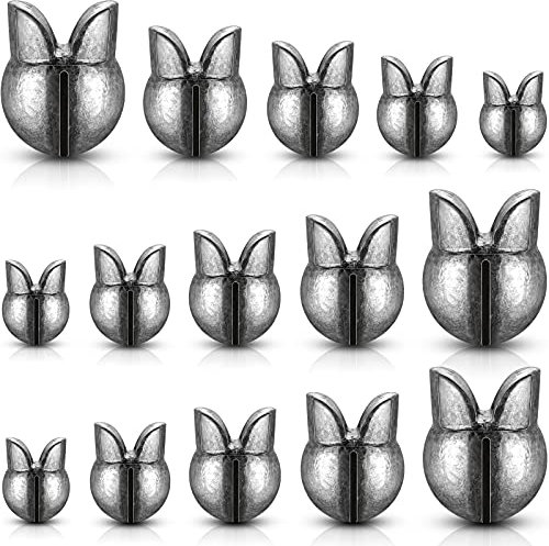 Gejoy 200 Stück Angelgewichte Sinkers Kit Abnehmbare Split Shot Sinker Runde Split Shot Angelgewichte Blei Shot Sinker mit sortierter Größe zum Angeln