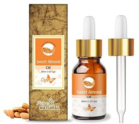 Crysalis Sweet Almond Oil 30 ml (1.01 fl oz) – Classic Gentle Carrier Oil for Skincare, Haircare, DIY Formulations, Soaps & Cream Blends
