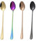 4 Pcs Long Handle Coffee Spoons, Long Handle Mixing Spoons for Coffee Drinking and Ice Cream (Oval)