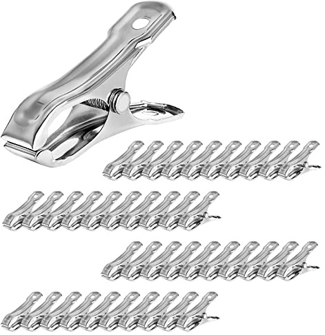 Greenhouse Clips, Stainless Steel Garden Clips, Plant Clips for Outdoors Hanging Heavy Duty Forest Cloth Blankets Netting Freeze Protection Outside Accessories Garden Hoops (40 PCS)