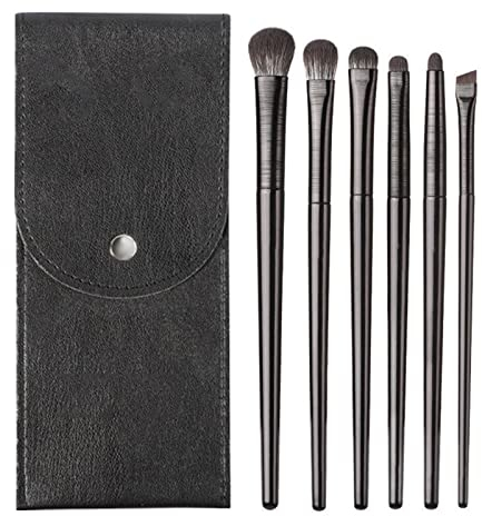 LacyMC 6 Pcs Pennelli per Trucco Occhi Professionali,Make Up Kit per Ombretti,per Applicazione Contorno e Definizione, Sfumature