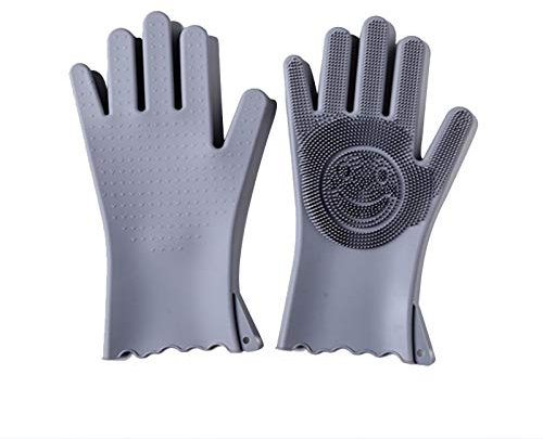 Gants de Vaisselle Multifonctions Silicone étanche Nettoyage ménage Anti-brûlure Cuisine Gants de Vaisselle Cuvettes de Lavage Gants