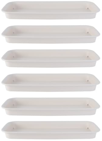 6pezzi Vassoio per Vasi di Fiori Vassoio Drenante Plastica Leggera E Resistente Protegge da Perdite D Acqua Design Semplice E Pratico per Fioriere E Piante Casa