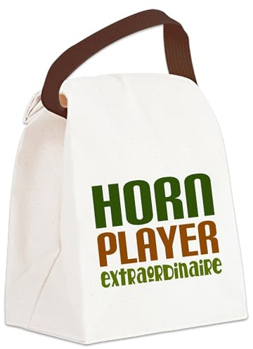 CafePress French Horn Player Extraordinaire Canvas Lunch Bag with Strap Handle