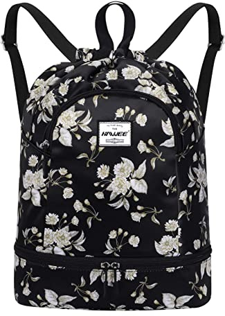 HAWEE Zaino Sportivo Grande Impermeabile con Coulisse - Borsa da Palestra con Tasca Interna Unisex per Vita Quotidiana, Scuola, Sport All'aperto, Tempo Libero, Yoga, Spiaggia, Nuoto
