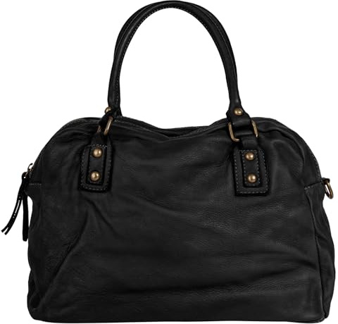 Samantha Look Shopper Echt Leder Damen Made in Italy, geräumige Tasche, Casual Umhängetasche 022058