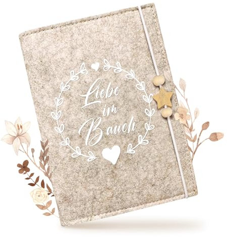 Marvelights Mutterpasshülle aus Filz für Deutschen Mutterpass, Mutterpass-Schutzhülle zur Aufbewahrung von Impfpass usw,Süßes Geschenk für Schwangerinen und Zukunftige Mütter Sonne