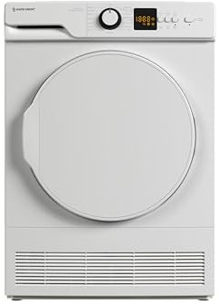 White Knight WK-AT8CW 8kg Condenser Tumble Dryer,15 Programmes, Auto Dry, B Rated - H84.5 x W59.6 x D56.3 (cm)