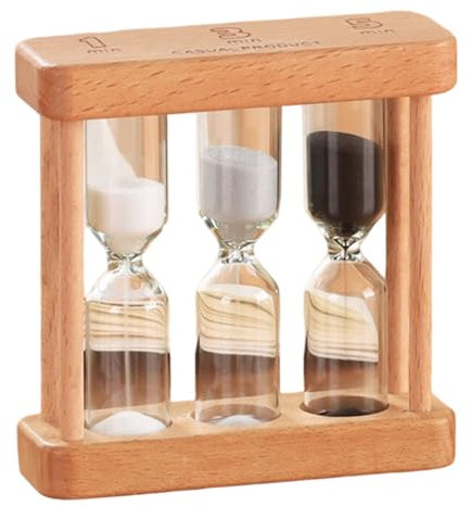Chronomètre de Sable en Bois, créativité 1/3/5 Minute de Sable en Bois sablier, Horloge pour Cuisines